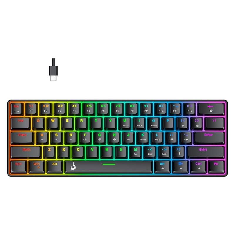 Kit Gamer Set 02 Rise Mode Black Brown, Teclado Mecânico GM1 Black